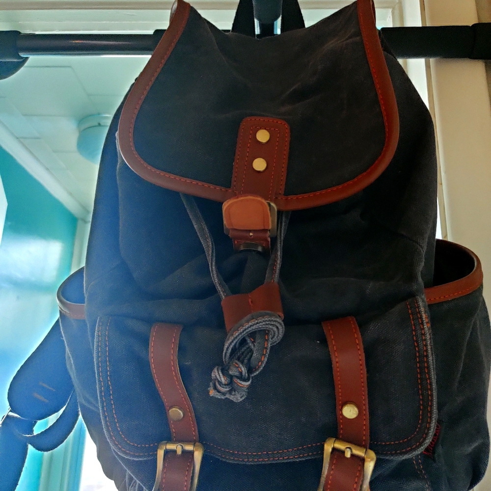 KAUKKO Retro Style Canvas Backpack